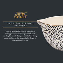 Thyme & Table, 5-Piece Ceramic Mixing Bowl and Measuring Bowl Set, Dot Pattern