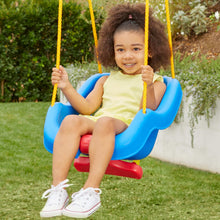 Little Tikes 2-in-1 Snug and Secure Swing, High Back Swing, Blue