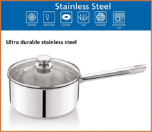 Mainstays 3 qt Induction Compatible Stainless Steel Saucepan with Lid - Brands For Less USA