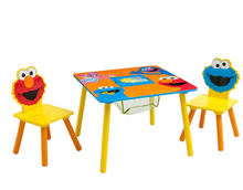 Delta Children Sesame Street Table and Chair Set with Storage