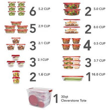 Rubbermaid 64-Piece Takealongs Food Storage Set with 30-Quart Storage Tote