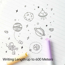 Kaco FIRST Gel Pens Cute Stationery Black Ink 3 Pieces, 0.5 mm Fine Point, Aesthetic Cute Star Pens for Journaling (Planet Series)