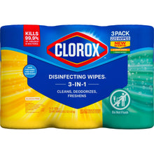 Clorox Disinfecting and Cleaning Wipes, Crisp Lemon and Fresh Scent, 75 Count Each, 3 Pack