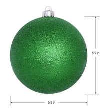 4-Count Red and Green Shatterproof Multi-Textured Christmas Ornaments, 5.9 in, by Holiday Time