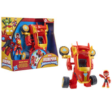 Marvel Iron Man and his Awesome Friends 2-In-1 Mech Suit & Vehicle Set, Stocking Stuffers for Kids Ages 3 and Up