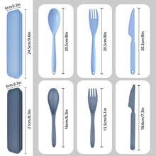 Reusable Travel Utensils Set with Case, 8 Pcs Plastic Cutlery Fork Spoon Set for Camping, Picnic, Office or Daily Use, 4 Large & 4 Regular - Brands For Less USA