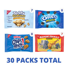 OREO, CHIPS AHOY!, Teddy Grahams Honey & Barnum'S Animal Crackers Variety Pack, 30 Snack Packs - Brands For Less USA