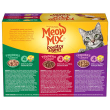 Meow Mix Tender Favorites Poultry & Beef Variety Pack, Wet Cat Food, 2.75 oz Cup