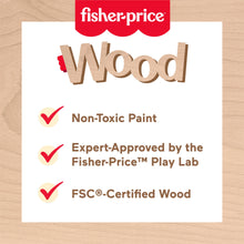 Fisher-Price Wooden Kitchen Pots & Pans Set, 19 Wood Pieces for Preschool Pretend Play, Ages 3+ Yearspla