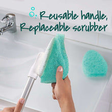 Scotch-Brite Extendable Tub & Tile Scrubber Kit, 1 Handle and 3 Non-Scratch Scrubber Pads