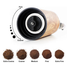 AGCAN Manual Coffee Grinder Portable Coffee Bean Mill Grinders with Ceramic Burr, 304 Stainless Steel Hand Crank - Fine Coarse Adjustable - for Outdoor, Travel, Espresso