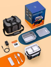 Cordless Electric Lunch Box, Heated Lunch Box Battery Powered with Automatic Scheduled Heating, 5.5 Cups Capacity, with Removable Tray Divider, Dishwasher Safe, for Hot Meals Anywhere - Brands For Less USA