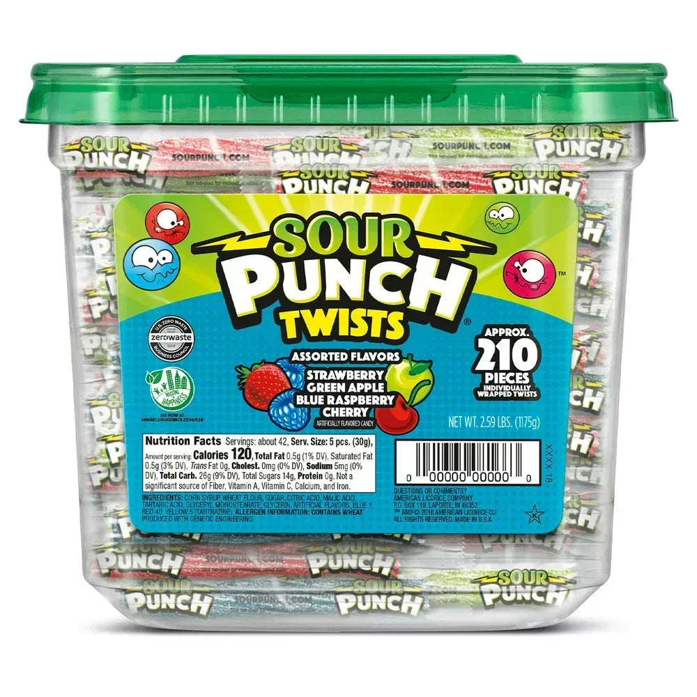 Twists, Individually Wrapped Candy, 2.59Lb (210 Pieces) Jar– Brands For ...