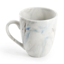 Elama Fine Marble 16 Piece Porcelain Dinnerware Set in Blue and Gray, Service for 4 - Brands For Less USA