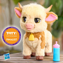 furReal Maggie the Feed & Follow Cow, 11 Inch Interactive Plush Cow, Boys and Girls Ages 4 Up