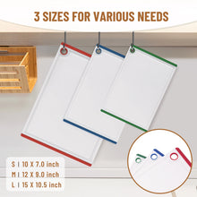 Kikcoin 3-Piece Plastic Large Cutting Boards Set for Kitchen, Non-slip Feet and Juice Grooves, Multicolor