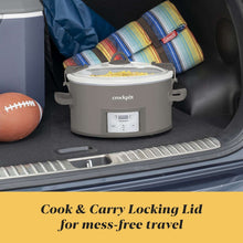 Crock-Pot® Programmable 7-Quart Cook and Carry Slow Cooker, Grey
