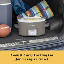 Crock-Pot® Programmable 7-Quart Cook and Carry Slow Cooker, Grey