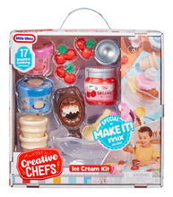 Little Tikes Creative Chefs Ice Cream Kit with Make-It Mix Play Sand, 20 Accessories, Realistic Pretend Play Set, Boys, Girls, Ages 3+