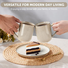 Vesteel Coffee Mug Set of 4, Ceramic Coffee Cups with Handles, 14oz Handmade Reactive Glaze Mugs Set for Coffee Tea Milk, Mug Gifts for Thanksgiving Day Anniversary, Gifts for Men, women, Home, Office and Restuarant