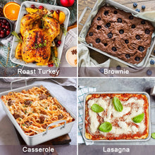 Walchoice Roasting Pan with Rack Set, Stainless Steel Large Turkey Roaster with V-shaped rack & Cooling Rack for Thanksgiving, Heavy Duty & Dishwasher Safe