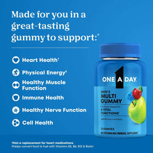One A Day Mens Multivitamins Gummies with B Vitamins, Physical Energy Support 80 Count