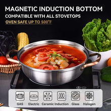 LOLYKITCH Tri-ply Stainless Steel Sauté Pan with Lid,3.5QT Everyday Pan ,Kadhai,Induction Cooking Pot,Dishwasher and Oven Safe,11 inch. - Brands For Less USA