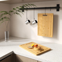 Large Wood Cutting Board, Bamboo Cutting Boards for Kitchen with Juice Groove and Handles, Cutting Boards for Kitchen, 15.75" x 11.81"