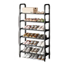 Expandable Closet Shoe Organizer, 6 Tiers, Holds 38 Pairs, Stackable, Adjustable, Bronze Finish (Large 6 Tier)