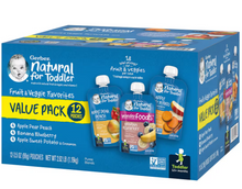 Gerber Natural Baby Food Pouches for Toddler 12+ Months, 12 pk./3.5 oz.