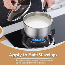 Walchoice 2QT & 1QT Saucepan Set, Stainless Steel Soup Pot with Lid for Home Restaurant, Heat-Proof Handles & Dishwasher Safe - Brands For Less USA