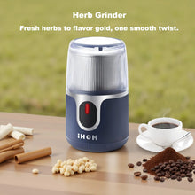 Atilioo Coffee Grinder, Cordless Electric Spice Herb Grinder with Stainless Steel Blades, Low Noise, Ideal for Home/Travel/Camping, Blue