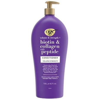 OGX Volume & Strength + Biotin & Collagen with Peptide Conditioner (40 Fl. Oz.) - Brands For Less USA