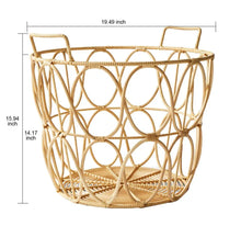 Better Homes & Gardens Large Poly Rattan Storage Basket with Handles - Brands For Less USA