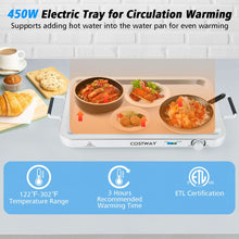 Costway Food Warmer Buffet Server 450W Stainless Steel Electric Warming Tray for Parties