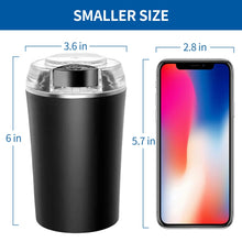 TINANA Electric Coffee Grinder 200W, One-Touch Coffee Bean and Spice Grinder with Cleaning Brush, 2.8oz Capacity, Stainless Steel Blade, Black