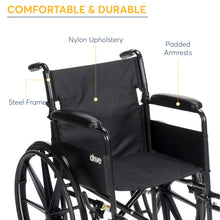 Drive Medical Silver Sport 1 Wheelchair with Full Arms and Swing away Removable Footrest - Brands For Less USA