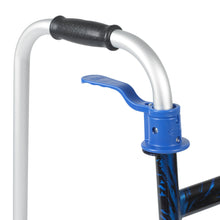 drive Aluminum Flame Blue Dual Trigger Release Folding Walker with Wheels Adjustable Height up to 350 lbs 32 to 39" H - Brands For Less USA