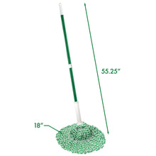 Libman Tornado Twist Mop Cotton Blend Head Steel Handle Green & White