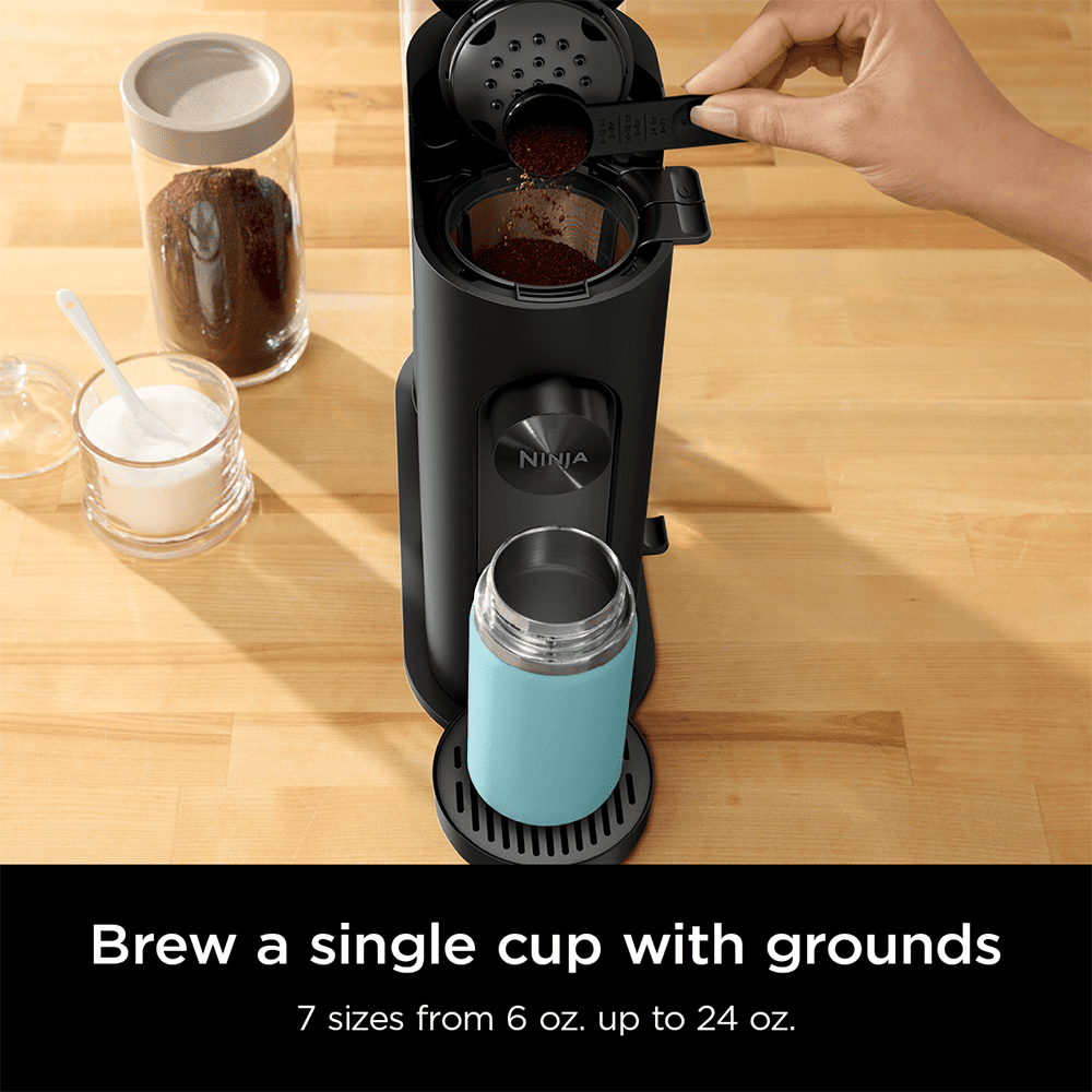 Ninja Single-Serve Pods & Grounds Hot and Iced Coffee Brewer with Rapi ...