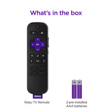 Roku TV Remote Control - Simple Setup & App Shortcuts - Compatible with Roku TV models ONLY - Black