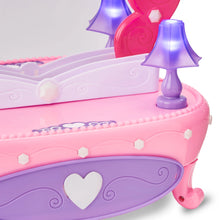 Kid Connection Light-Up Plastic Vanity Set with Storage Drawer, 7 Pieces, Baby and Toddler Toy