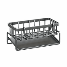 Stainless Steel Kitchen Sink Caddy, Sponge Holder with Drain Tray, Brush Holder, Soap Dispenser Organizer