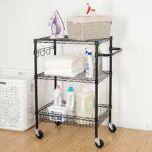 Hyper Tough 3-Tier New Multipurpose Rolling Cart, Black Color, 495lbs Load Capacity