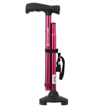 HurryCane Freedom Edition Folding Cane with T Handle, Red - Brands For Less USA