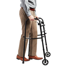 Equate Folding Walker with 5-Inch Wheels, Black – 350 lb Weight Capacity - Brands For Less USA