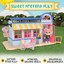 Honey Bee Acres In Bloom Flower Shop Dollhouse – 59 small accessories, Pretend Set for Kids Ages 3+