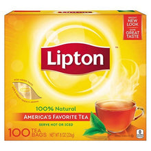 Lipton Regular Black Tea 100 Tea Bags 8 oz Boxes - Pack of 1
