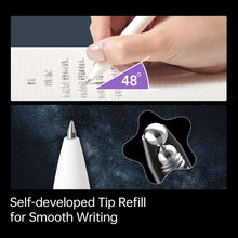 Kaco FIRST Gel Pens Cute Stationery Black Ink 3 Pieces, 0.5 mm Fine Point, Aesthetic Cute Star Pens for Journaling (Planet Series)