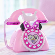Disney Junior Minnie Mouse Ring Me Rotary Phone with Lights and Sounds, Interactive, Iridescent Pink, Baby and Toddler Toys